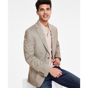 Calvin Klein Men's Solid Slim-Fit Soft Sport Coat Tan B4HP $295